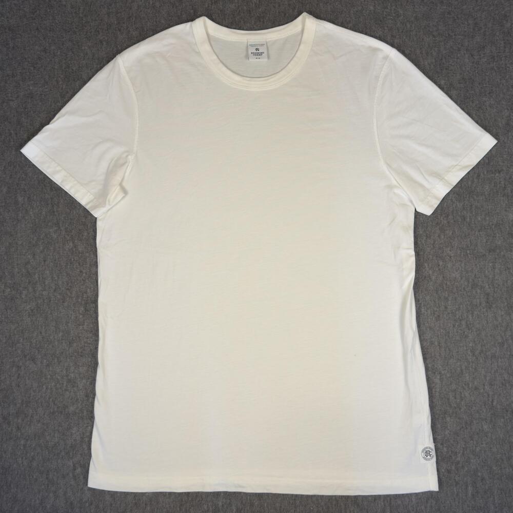 Reigning Champ Shirt Mens Medium White Cotton Crewneck Tee T-Shirt Soft Canada